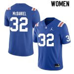 Women's Florida Gators #32 Mordecai McDaniel NCAA Nike Blue Throwback Authentic Stitched College Football Jersey SWD2062ML